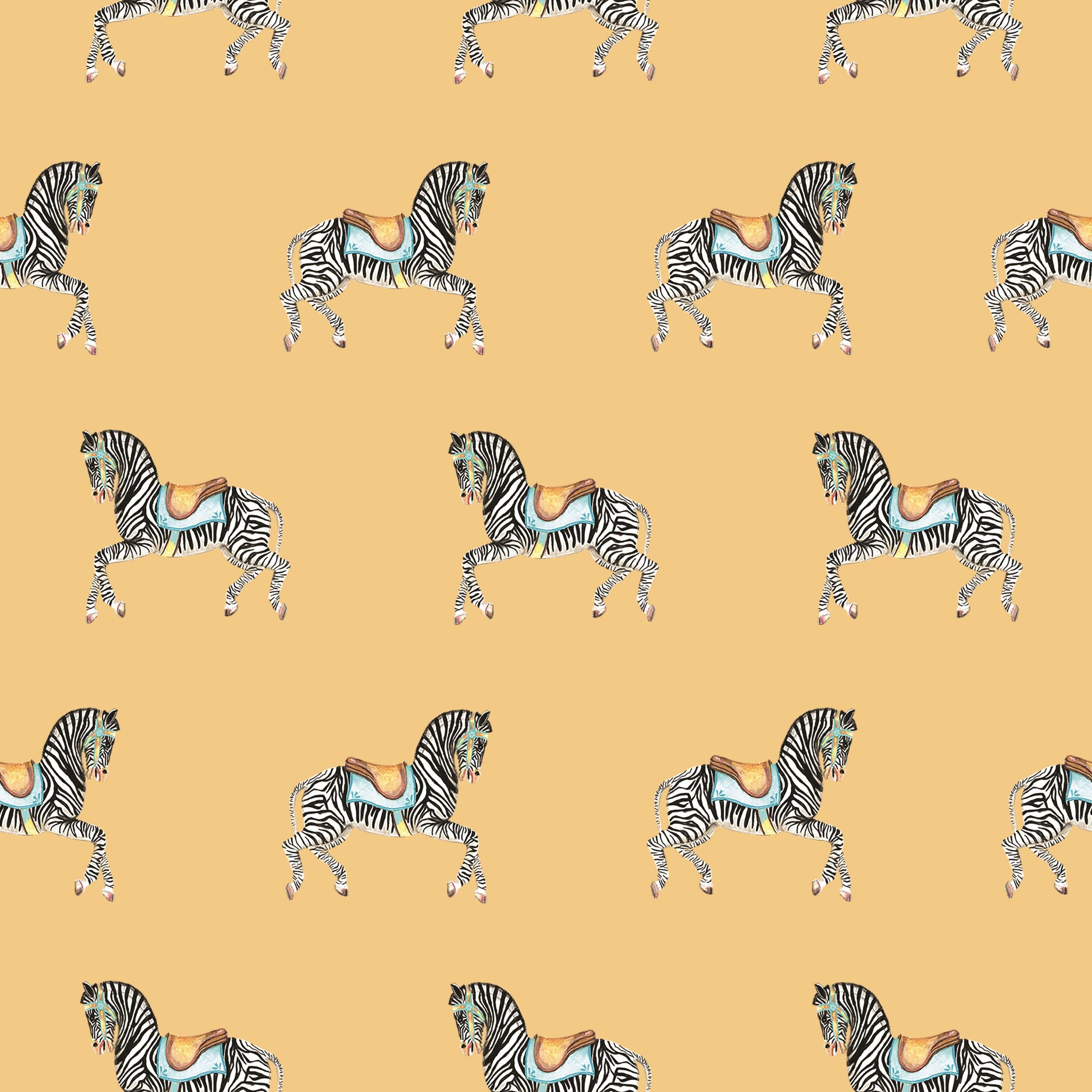 Zebra Parade Wallpaper